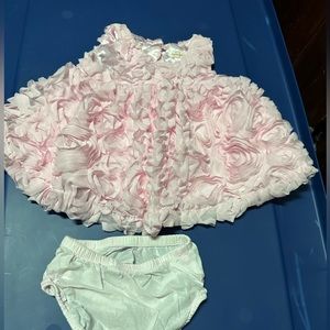CAT & JACK pink dress with swirls of flowers size 3-6 months